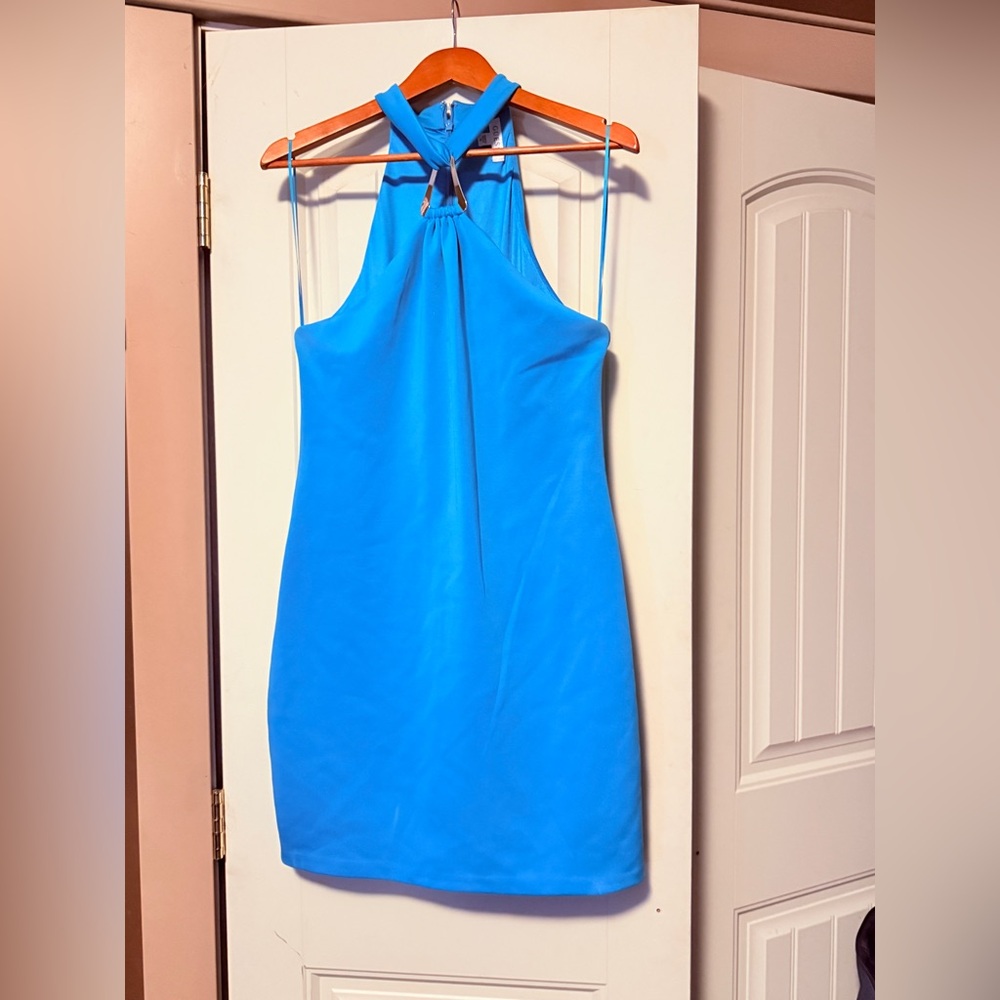 Guess Vibrant Blue Backless Dress